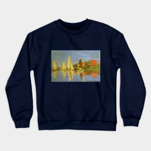 Regatta at Argenteuil by Claude Monet Crewneck Sweatshirt